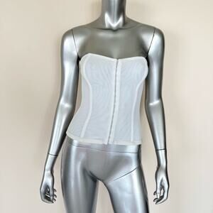Women strapless white corset size S